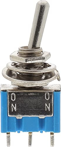 Restagraf - Micro-Bouton Interrupteur Électrique à Levier - 3 Broches - Connexion Cosse Plate - 6 A - 12 V - Réf. 17072 - Blister de 1