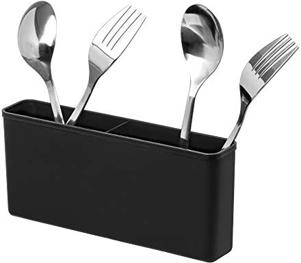 IPEGTOP Abtropfgestell für Besteck, Abtropfkorb, Korb, Halter mit Haken – Besteckaufbewahrungslösung für Küche, Geschirr, Abtropfgestell, schwarz