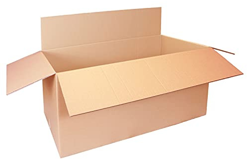 smiley pack 1 x Karton 1200 x 600 x 600 mm 2-wellig Faltkarton | Stabil, belastbar – Pappkiste, Versandschachtel – 120 x 60 x 60 cm – DHL, DPD, GLS, Hermes, UPS