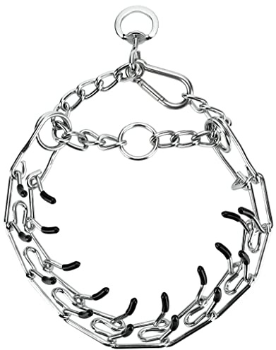DEYACE Stainless Steel Dog Training Collar, Quick Release Buckle, Adjustable Collar for Large Dogs Neck Girth 12-17“