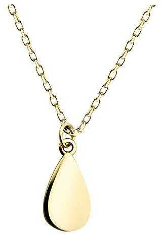 Sofia Milani - Damen Halskette 925 Silber - vergoldet/golden - Tropfen Anhänger - N0498