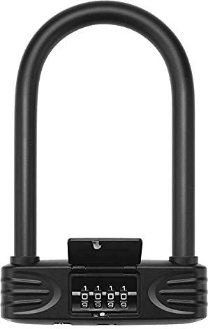 Candado en U para bicicleta, candado para bicicleta de 16 mm Candado en U para bicicleta de combinación resistente con grillete en U, candados para bicicleta antirrobo para bicicleta de carretera