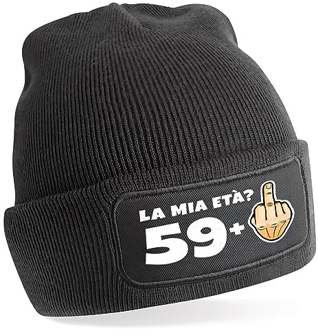 TeeDesign Bonnet 60 Ans Amusant Anniversaire Homme Grand-père Femme Gadget Cadeau Vêtements - Doigt Moyen 60 Ans, 60 ans, Taille Unique