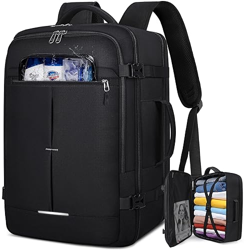Lubardy Reiserucksackc Herren Damen Handgepäck Rucksack Flugzeug Groß Laptop Rucksack 17 Zoll Wasserdichter Daypack Weekender Business
