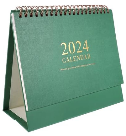 GLigeT 2024 Tischkalender Büro-Tischkalender Kalender aus Papier Freistehender einfacher Kalender Bürokalender Unternehmensunternehmen