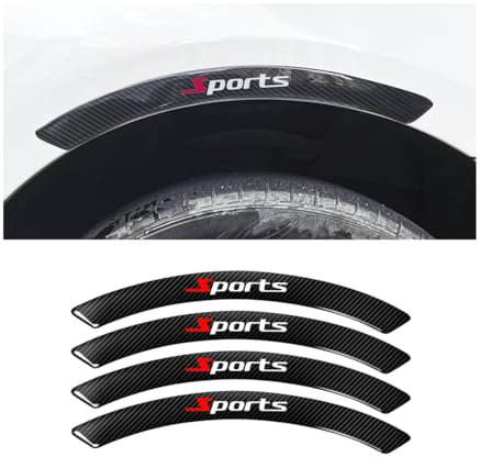 JNNJ 4 Stück Radlaufverbreiterung Kotflügel Schutzblech Schmutzfänger, Universelle Radlaufverbreiterungen Schmutzfänger, Rad Augenbraue Bogen Trim Aufkleber Autozubehör