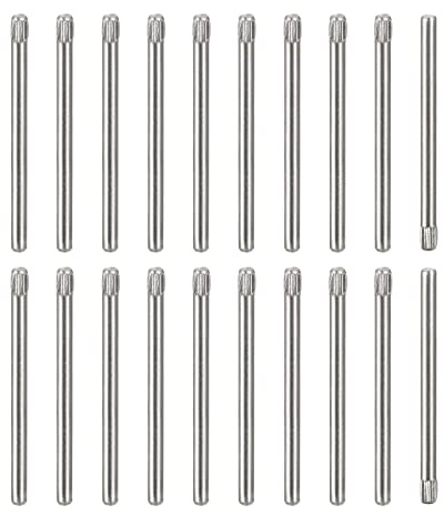 QUARKZMAN 60pz Spina a Testa Scanalata con Estremità Piana 1,6x25mm | 304 Spine in Acciaio Inossidabile, Spina Cilindrica Posizionamento Supporto Letto Scaffale Elementi Fissaggio Ripiani