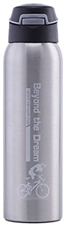 Whnbuij Isolierte Fahrradflasche – 500 ml Edelstahlflasche, Sport-Outdoor-Wasserflasche, auslaufsichere Sportflasche mit Strohhalm-Deckel, perfekt für Baseball, Basketball, Fußball, Hockey