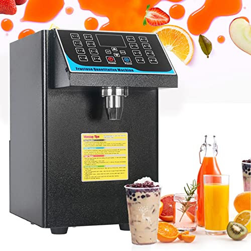 XUEMANSHOP Fruttosio automatico da 7,5 l Fruttosio macchina quantitativa con tasti di memoria a 16 griglia, temperatura massima di lavoro 45 ℃, per latte tè caffè, 450 W