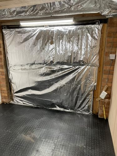 EcoPro Kit d'isolation pour porte de garage | Couverture d'isolation réfléchissante multicouche | Kit de 6 m² avec bandes de fixation