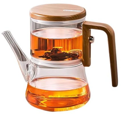 New Magnetic Tea Pot, Upgarde Inovessa Teapot, Glass Tea Pot, Separation Removable Infuser Teapot, Press Control Magnetic Tea Infuser for Flower Tea Loose Tea