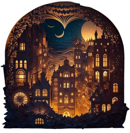 Lampada Puzzle In Legno - Lampada Decorativa Ricaricabile USB | Kit Lampada Puzzle In Legno per Adulti, Appassionati Creativi Di Puzzle Artigianato