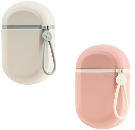 YoHyien 2 Pièces Boite a Savon Voyage, Porte Savon Voyage Étanche, Boite Shampoing Solide avec Couvercle pour Salle de Bain, Salle de Sport, Camping, École (Blanc + Rose)