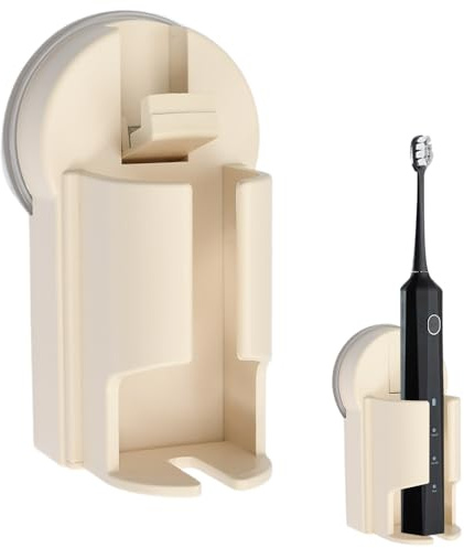 2 Stück Zahnbürstenhalter Halterung Elektrische Zahnbürste Halter Saugnapf Wand Ohne Bohren Zahnbürstenkopf Halter Zahnbürste Aufsteckbürsten Toothbrush Holder, Universell Abnehmbar Weiß
