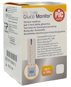 PIC Strisce Test Glicemia per Pic Safe Gluco Monitor 75 Pezzi