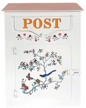 Cassetta delle Lettere Cassetta Postale For Archiviazione A Parete For Esterni Scatola For Suggerimenti Con Serratura A Cintura In Ferro Da Creativa Cassette Postali Condominiali(40x12x27cm)