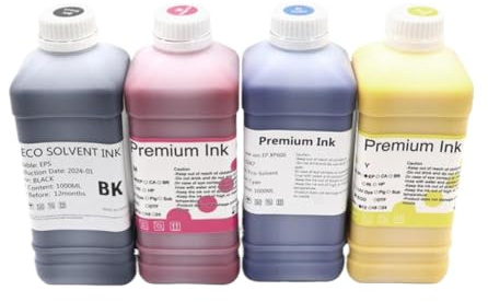 ForgeCore Encre éco-solvant 1000ml, Compatible avec imprimante Roland DX7 DX5 DX4 XP600 BN20 SP540V SP300 XR640 SP540i VS300i VS640 RS540 XJ740(4color 1set)