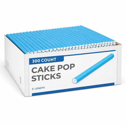 Restaurantware 5.9 Paper Cake Pop 300 Pack Restpresso Sustainable Cake Pop Lollipop Sticks for Cookies, Bakery, Fair, Concession Stands Blue