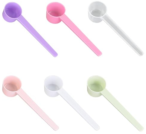 XENQITO 6 Stück Messlöffel 5g Dosierlöffel Transparent, Proteinpulver Messlöffel Waschpulverlöffel Milchpulverlöffel Milchpulverlöffel Transparent Kunststoff Dosierer