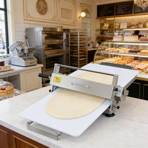 Sfogliatrice Manuale per Pasta Sfoglia | Macchina per Stendere la Pasta per Croissant, Pizza e Dolci | Ideale per Casa e Pasticceria | Spessore Regolabile 2–25 mm, Design Pieghevole Salvaspazio Large
