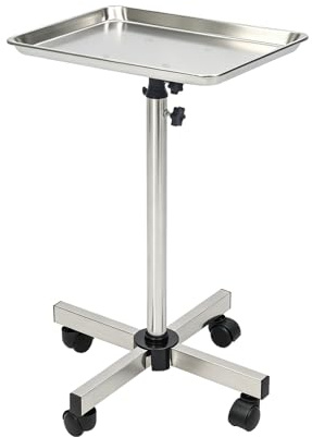 Plateau de salon avec roues, plateau de tatouage, chariot de laboratoire, chariot de service en acier inoxydable