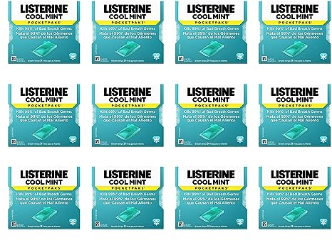 Listerine Pocketpaks Atem Strips Cool Mint 24 Stück (12er-Pack)