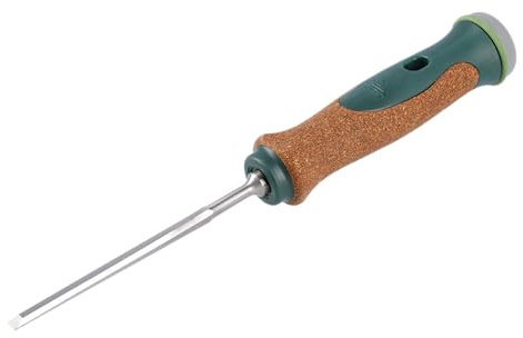 Stubai 357006 Ciseau à Bois Façon Suédois avec Manche en Liège, Vert/Brun/Argent, 6 mm