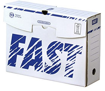 Fast Set Ablagebox Manuelle 25 Stück Dos 10 cm weiß/blau