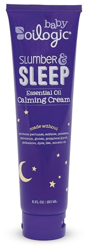 Oilogic Slumber & Sleep Baby Lotion - Gentle Calming Cream with 100% Pure Essential Oils for Smooth & Moisturized Skin - Pediatrician-Tested, Safe for Babies & Toddlers Baby Essentials Skincare