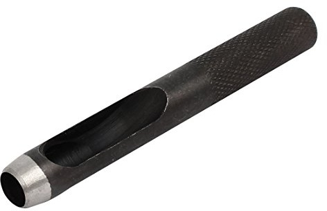sourcing map 8mm Dmr. Metall Gerändelter Schaft hohler Locher für Lederdichtungsband DE de