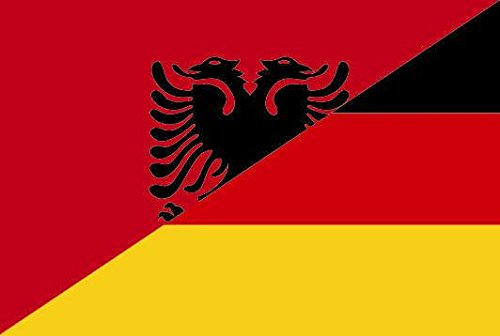 U24 Aufkleber Albanien-Deutschland Flagge Fahne 30 x 20 cm Autoaufkleber Sticker