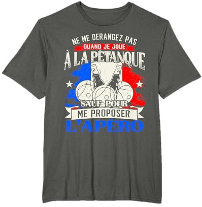 Petanque Humour Boccia Homme Pétanque Cadeau T-Shirt
