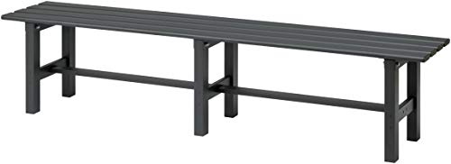 VegTrug Aluminium Garden Bench, Outdoor Bench for Garden and Patio, Wood Effect Bench, 150 cm, Powder-Coated Gray