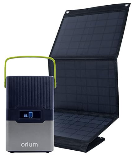 Orium - Pack Station d'énergie portative IZYWATT 250 et Panneau Solaire 30W, Batterie Portable 260Wh/250W avec Panneau Solaire Pliant 30W, pour la randonnée et Le Camping