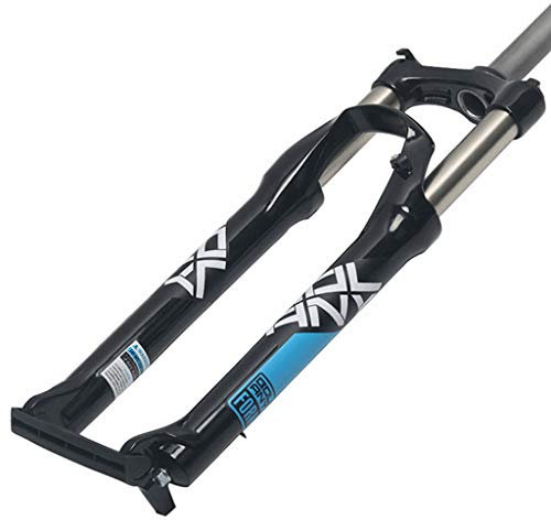 QHY MTB Fahrrad Federgabel 24 In Fahrradgabel Öl Frühling Gerade 28,6mm Verfahrweg 110mm Scheibenbremse HL QR 9mm 1780g (Color : Blue, Size : 24'')