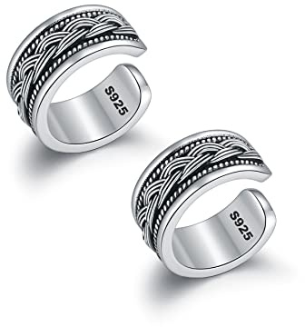 CHIC & ARTSY Orecchini Ear Cuff Orecchini in argento Cuff Wrap Orecchini con cartilagine Piccoli orecchini a clip non forati Gioielli per donne