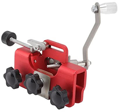 Plantilla de Afilado para Cadena de Motosierra, Accesorio para Motosierras y Sierras Eléctricas - Ideal para Leñador y Trabajos de Jardín (Rojo)