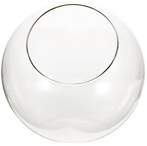 OFFSCH Glas Terrarium Ökoflasche Mikrolandschaftsflasche Transparentes Terrarienglas Desktop Pflanzgefäß Schräge Glasvase für Sukkulenten Moospflanzen Pflanzenbehälter für Zuhause