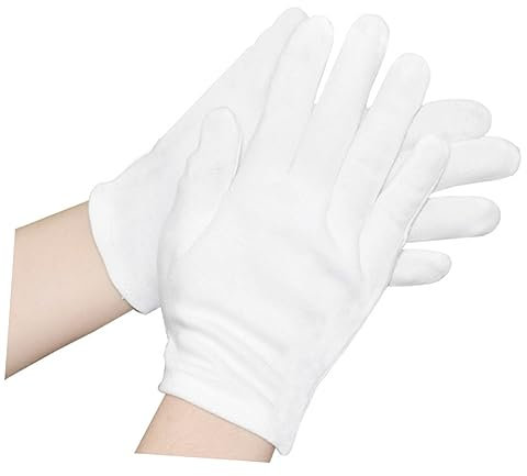 Veemoon 20 Paar Feuchtigkeitsspendende Handschuhe Industriehandschuhe Sicherheitshandschuhe Schutz Weiße Handschuhe Arbeit