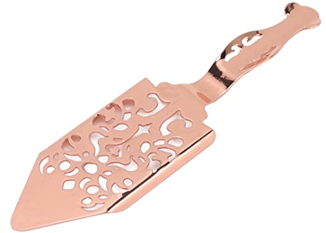 Cuillère à Absinthe en Acier Inoxydable, Cuillère en Argenterie Vintage pour Remuer le Verre de Bar, Goutteur de Cocktail, Fontaine à Absinthe (Couleur rose)