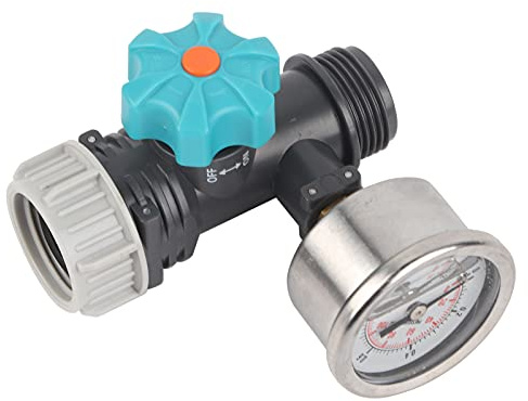 Válvula de Presión de Agua, Ajuste de Presión Visualizado con Rosca Interna G3/4 Pulgadas, Reductor de Presión con Temporizador de Agua para Riego de Plantas