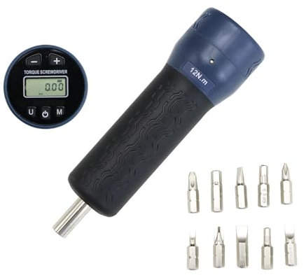 ZEEGII Cacciavite dinamometrico Cacciavite dinamometrico Digitale, Chiave for cacciavite con Attacco da 1/4, cacciavite dinamometrico for elettricisti con intervallo di Coppia di 0,12-12 NM