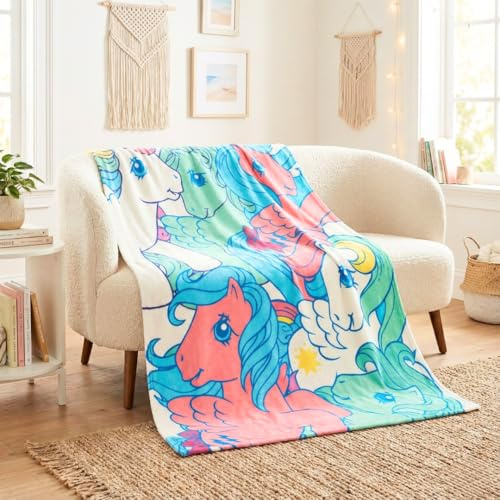 Franco My Little Pony Classic Unicorn Bedding Super Soft Cozy Throw, 46 in x 60 in, (Officially Licensed Product)