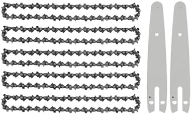 GYQIZSS Mini catena for motosega da 5 pezzi da 6 pollici con barra di ricambio for sega da 2 pezzi for mini motosega elettrica portatile a batteria