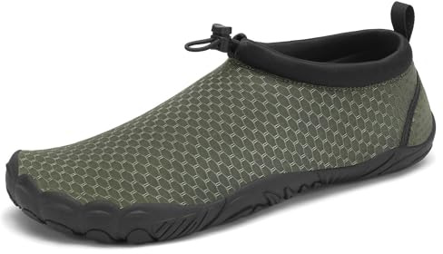 Mishansha Hombres Zapatos de Acuáticos Cómodo Mujer Minimalista Zapatillas de Surf de Playa Verano Ligeras Calzado de Snorkel 38EU Verde Playa
