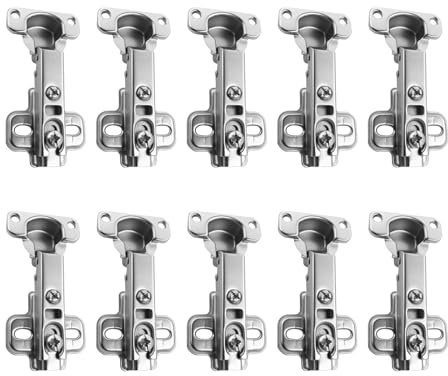10 Stück Scharniere für Schranktüren, 105 Grad Eckanschlag Scharnier, Schrankscharniere Ø 35 mm, Topfscharnier Schranktürscharnier Möbel Scharnier, Scharniere für Küchenschrank Kleiderschrank