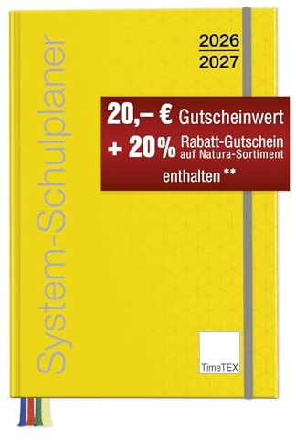 TimeTEX System-Schulplaner A5-Plus, gelb, 2026/2027, 10760