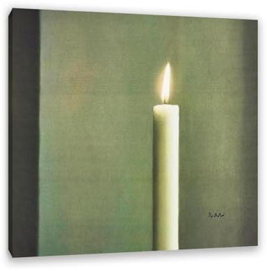 MYCGGDGH Gerhard Richter Print Poster Kerze Leinwand Wandkunst Bilder berühmte Ölgemälde Reproduktionen für Büro- und Heimwand Dekor 50x50cm(20x20in) gerahmt