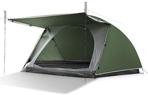 Zelt, Kuppelzelt 1 Person, Schneller Aufbau, Ultra-leicht biwakzelt, Wasserdicht, Kleines Packmaß, für Camping, Trekking, Outdoor, Festival