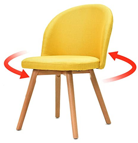 Solides Holz-Schwenkstuhl, mit Stoffbezug, für Küche, Büro, Studentenzimmer, bis zu 175 kg, grün, 42 x 42 x 82 cm